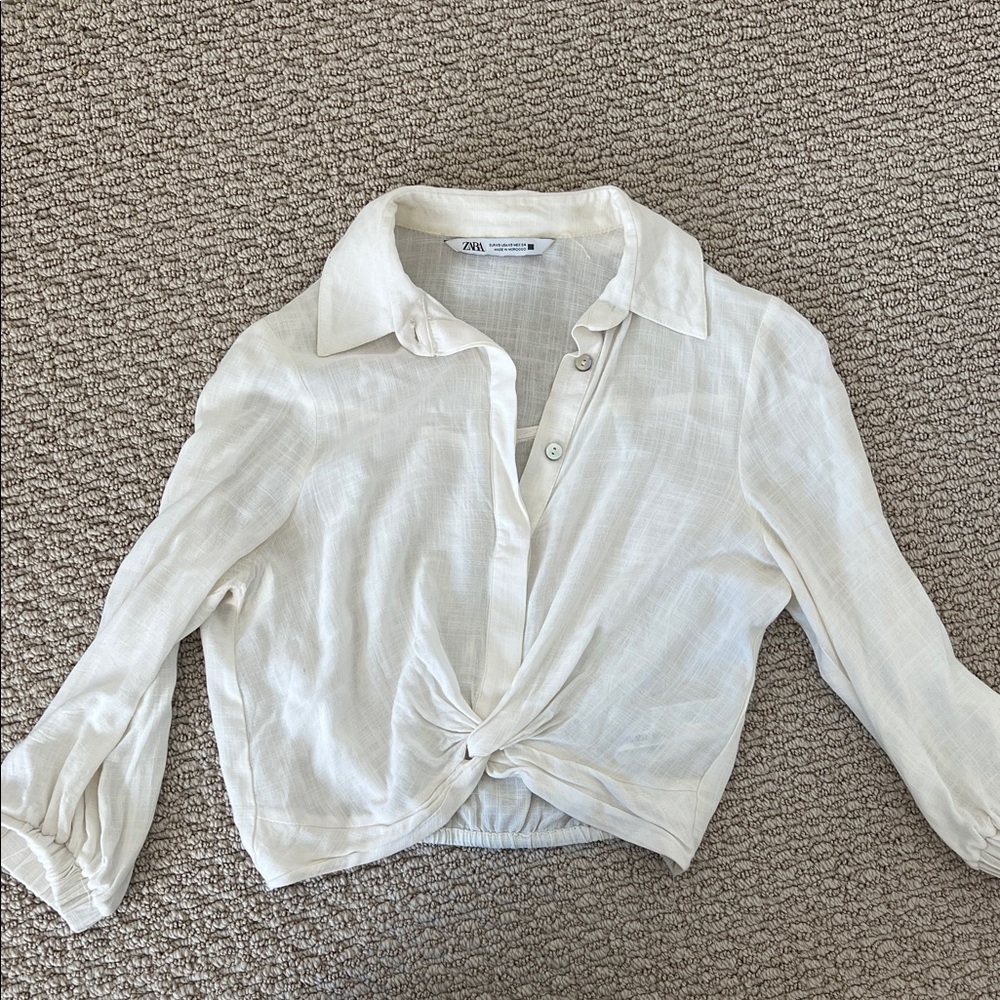 Zara Cream/White Shirt